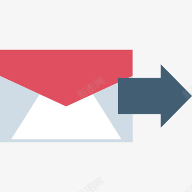 电子邮件通信53扁平图标图标