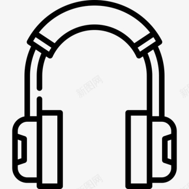 耳机音乐节24线性图标图标