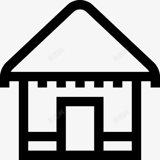 小屋房屋类型6线性图标svg_新图网 https://ixintu.com 小屋 房屋类型6 线性