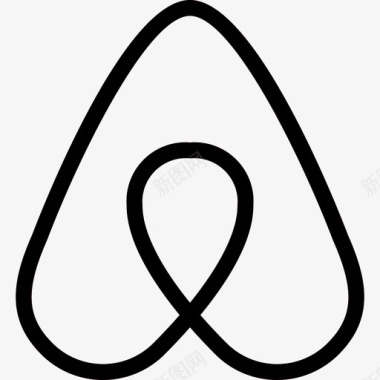 Airbnb徽标和品牌2线性颜色图标图标