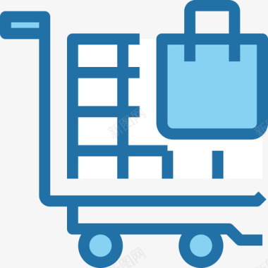 购物车购物和电子商务3蓝色图标图标