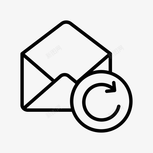 邮件刷新信封信件图标svg_新图网 https://ixintu.com 信件 信封 邮件刷新 邮件图标