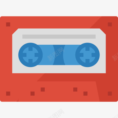 盒式磁带音乐和多媒体3平板图标图标