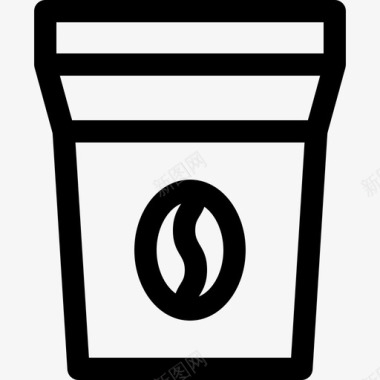 咖啡袋外卖11直线型图标图标
