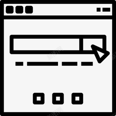 网站浏览器和界面4线性图标图标