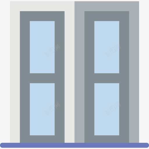 双开门家具和家居5间平的图标svg_新图网 https://ixintu.com 双开门 家具和家居5间 平的