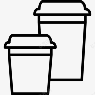 咖啡外卖直系图标图标