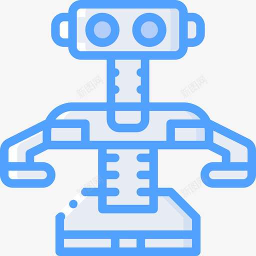 机器人玩具28蓝色图标svg_新图网 https://ixintu.com 机器人 玩具28 蓝色