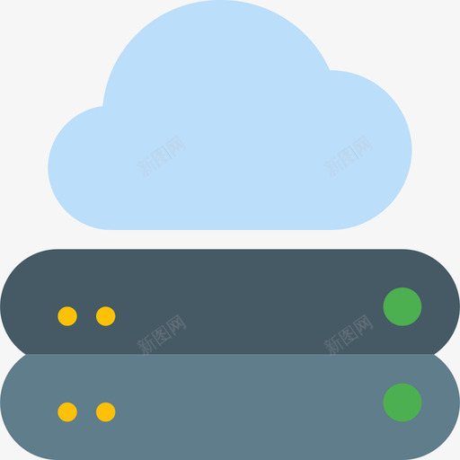 云计算云网络4扁平图标svg_新图网 https://ixintu.com 云网络4 云计算 扁平