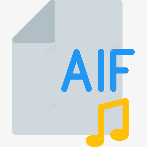 Aif音乐45平调图标svg_新图网 https://ixintu.com Aif 平调 音乐45