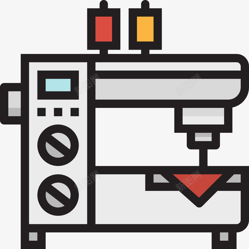 家用缝纫机家用6线性颜色图标svg_新图网 https://ixintu.com 家用6 家用缝纫机 线性颜色