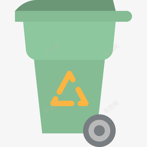 垃圾桶清洁29平坦图标svg_新图网 https://ixintu.com 垃圾桶 平坦 清洁29