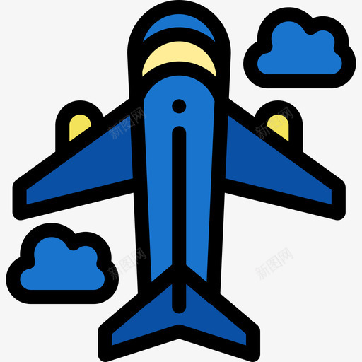 飞机巴西线性颜色图标svg_新图网 https://ixintu.com 巴西 线性颜色 飞机