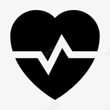 心脏护理心电图心脏健康图标图标