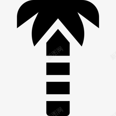 棕榈树夏季15填充图标图标