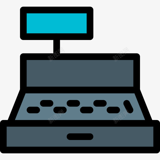 收银台购物94线性颜色图标svg_新图网 https://ixintu.com 收银台 线性颜色 购物94