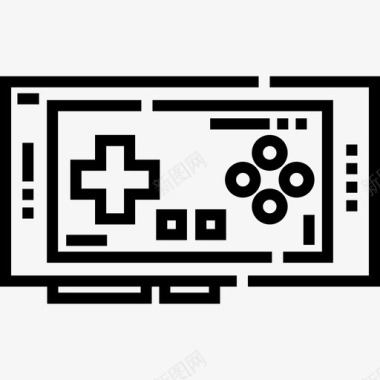 Gamepad业余爱好自由时间8线性图标图标