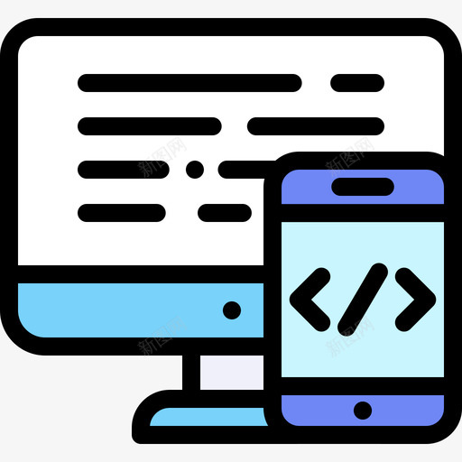 编码网页开发19线颜色图标svg_新图网 https://ixintu.com 线颜色 编码 网页开发19