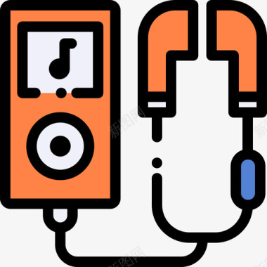 Ipod音乐商店线性颜色图标图标