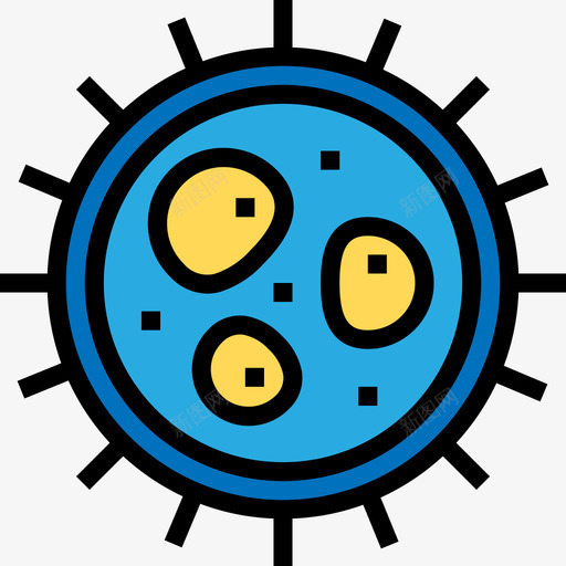 细胞科学47线性颜色图标svg_新图网 https://ixintu.com 科学47 线性颜色 细胞