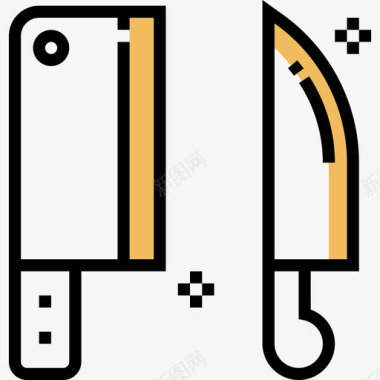 刀厨房工具9黄影图标图标