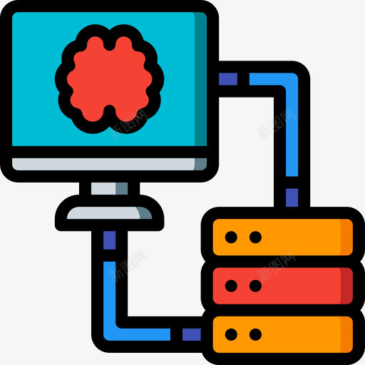 数据库人工智能20线性颜色图标svg_新图网 https://ixintu.com 人工智能20 数据库 线性颜色