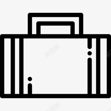 行李箱机场13号直线型图标图标