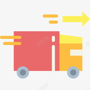 送货车物流配送6扁平图标图标