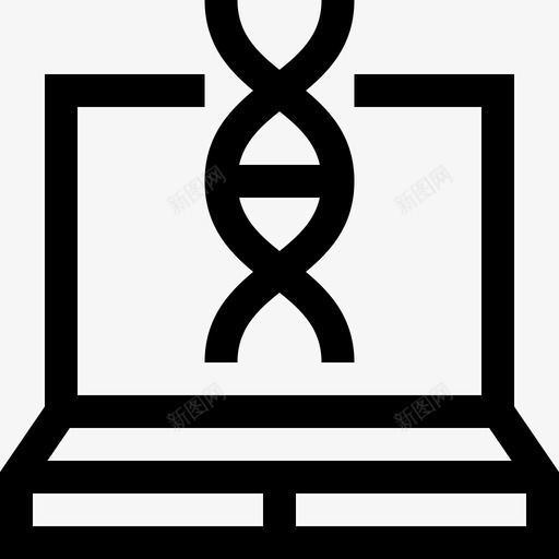 基因工程未来主义技术3线性图标svg_新图网 https://ixintu.com 基因工程 未来主义技术3 线性