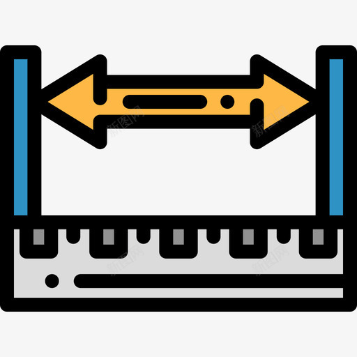 直尺工具箱7线颜色图标svg_新图网 https://ixintu.com 工具箱7 直尺 线颜色