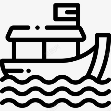 泰国9号船直线型图标图标