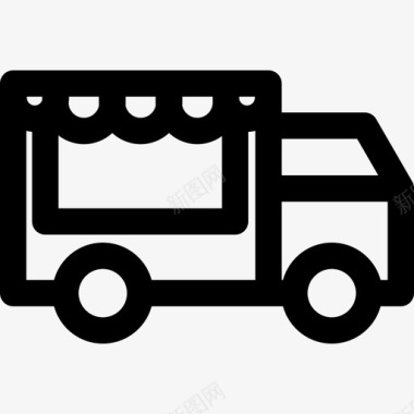 食品车运输40直线图标图标