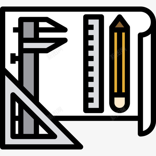 蓝图制造8线颜色图标svg_新图网 https://ixintu.com 制造8 线颜色 蓝图