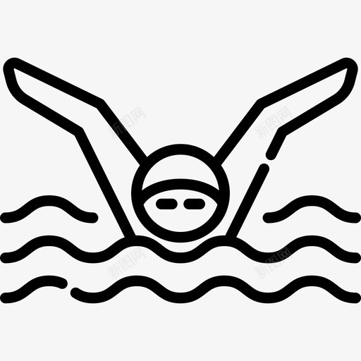 游泳水上锦标赛2直线图标svg_新图网 https://ixintu.com 水上锦标赛2 游泳 直线