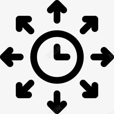 时间时间管理5线性图标图标