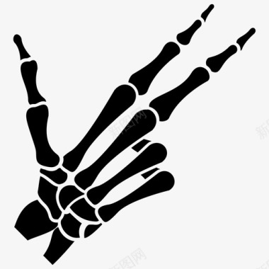 骷髅手死神之手万圣节之手图标图标