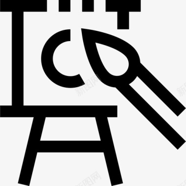 画布学校和教育4线性图标图标