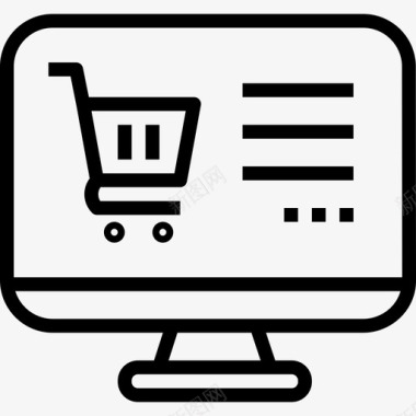 网上商店购物97线性图标图标