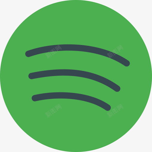 Spotify社交媒体图标2扁平svg_新图网 https://ixintu.com Spotify 扁平 社交媒体图标2