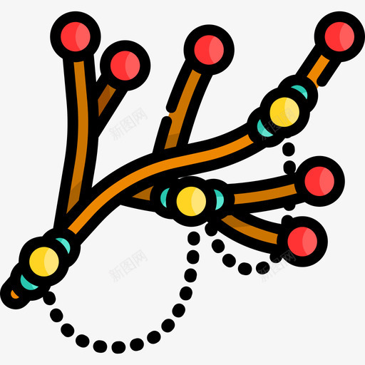 分支波西米亚风格5线形颜色图标svg_新图网 https://ixintu.com 分支 波西米亚风格5 线形颜色