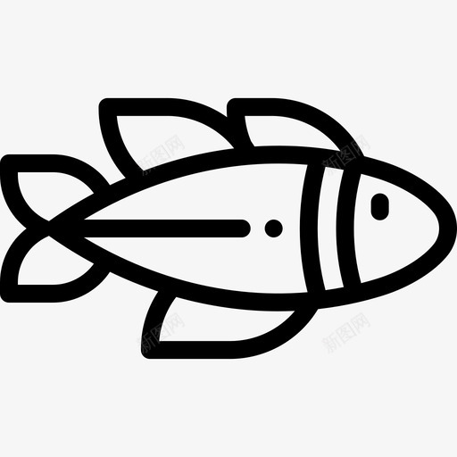 鱼钓鱼8直线型图标svg_新图网 https://ixintu.com 直线型 钓鱼8 鱼