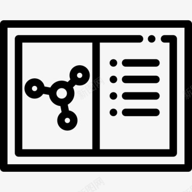 阅读研究科学5线性图标图标