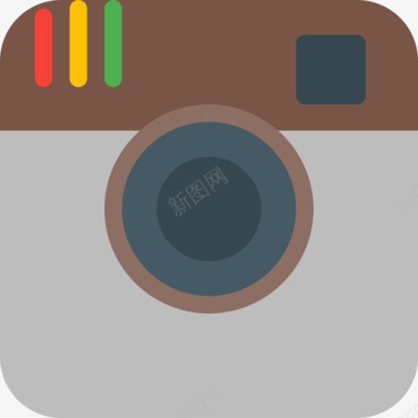 Instagram社交媒体图标2扁平图标