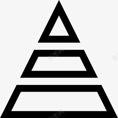 金字塔商业198直线型图标图标