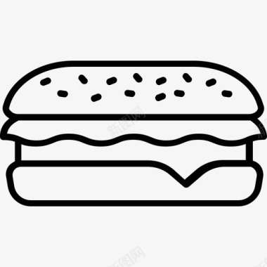 汉堡快餐4直系图标图标