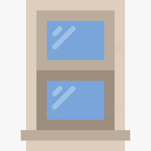 窗户家具和家居5间平房图标svg_新图网 https://ixintu.com 家具和家居5间 平房 窗户