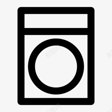 洗衣机衣柜洗衣机和衣柜线图标图标