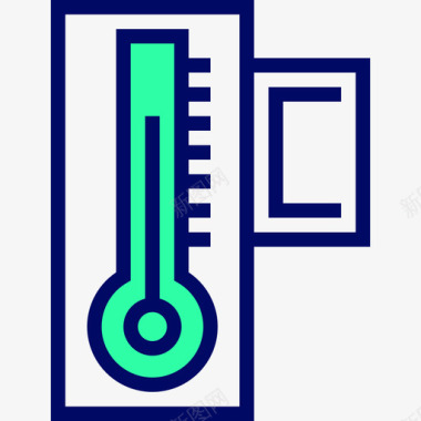 温度计天气99绿影图标图标