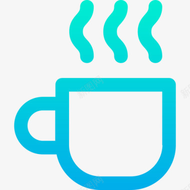 咖啡家居元素7渐变色图标图标