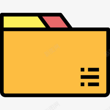 文件夹物流配送9线性颜色图标图标